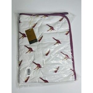 Kyte Baby Blanket Baby Sized Bamboo Retired Print Hummingbird Mulberry NWT New